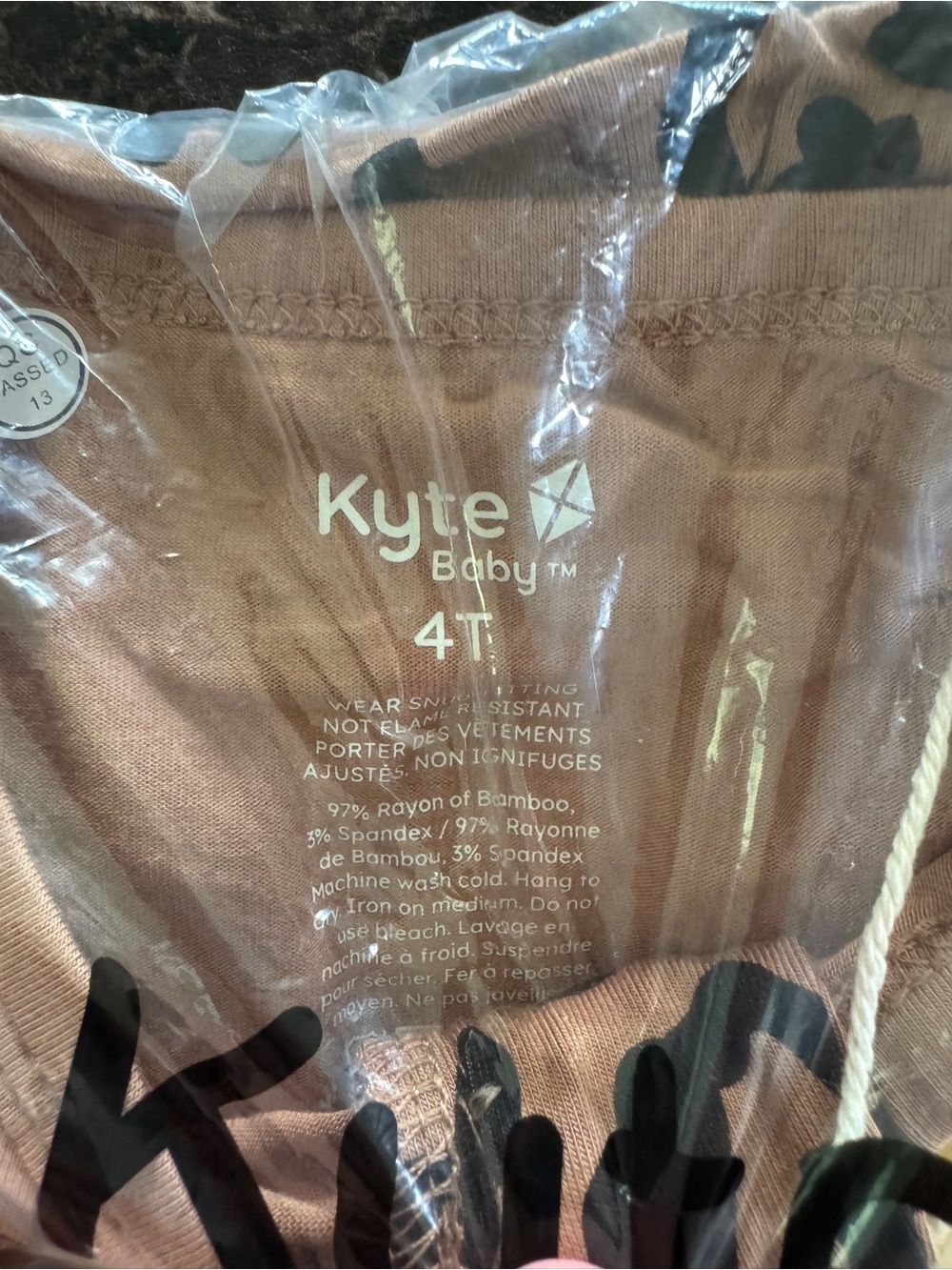 Kyte Baby Latte Leopard Zip Romper - Picture 3 of 3